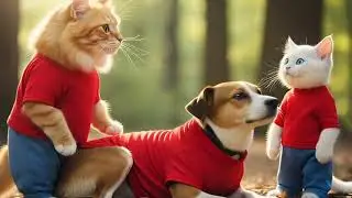 Cat video,two cats bond grows stronger when they help a dog in trouble,@sunshinekids-s 
