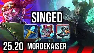 SINGED vs MORDEKAISER (TOP) | Dominating | EUW Diamond | 25.20