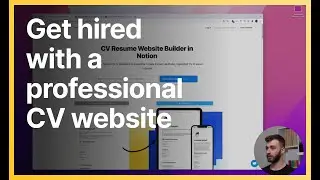 Как создать сайт резюме в Notion | Notion CV Maker (БЕСПЛАТНО)