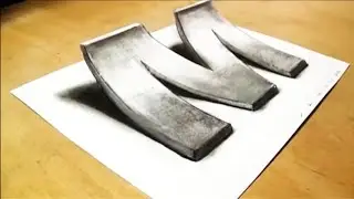 how to draw a 3d letter m - awesome trick art - bhoi art gallery