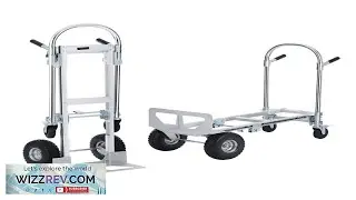 VEVOR Aluminum Folding Hand Truck 2 in 1 Design 1000 lbs Capacity