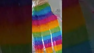 Tutorial of how to get the rainbow color hair wig, who wants it? #nadula hair #shorts