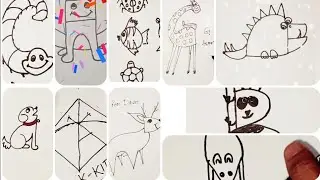 Drawing With Letters |How To Draw WithAlphabet |Draw with ABCD.Z |AlphabetDrawing |Art Animal 
