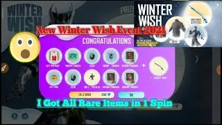FreeFire New Winter Wish Event 2021, I Got All Rare Items in 1 Spin, Black T-Shirt and Devil Hunter.