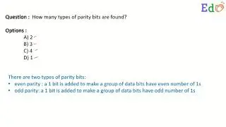 How many types of parity bits are found?