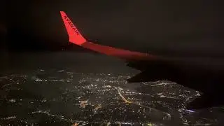 (HD) Dark Arrival into Krakow (KRK) | Ryanair Boeing 737 MAX 8-200