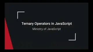 Ternary operators in JavaScript