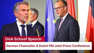 Dick Schoof Speech | German Chancellor & Dutch PM Tackle Joint Press Conference | AC1E