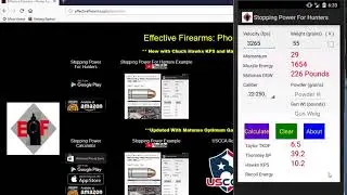 Stopping Power Calculator For Hunters