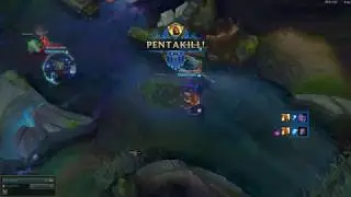 Old Kayle 1v5 pentakill + Baronsteal