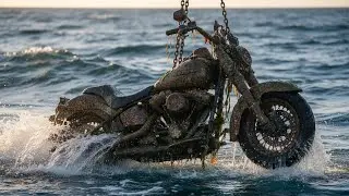 Restoration: Finding a Sunken Harley Davidson Fatboy 114 Under the Ocean | Deep Sea Giants