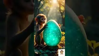 🐵 Monkey Nana Finds a GIANT Egg on the Farm! 🥚✨ #monkey #monkeysr #babymonkey