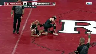 125lbs Rutgers' Dean Peterson vs. Wisconsin's Nicolar Rivera | Big Ten Wrestling