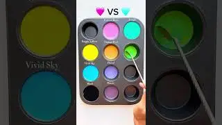 Persian Rose 🩷 VS Jungle 💚 #color #colormixing #colors #colour