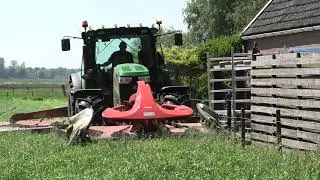 GRAS MAAIEN MET EEN JOHN DEERE 6150 R KUHN FC 314 D