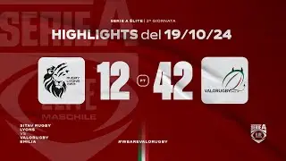 Highlights Sitav Rugby Lyons vs Valorugby Emilia 12-42 (19/10/2024)