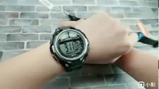 JAGA捷卡 自我個性 液晶顯示 多功能電子錶 夜間冷光 可游泳 保證防水 運動錶 學生錶 M1197