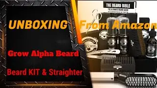 MENS BEARD GROOMING KIT UNBOXING&REVIEW GROW ALPHA BEARD BRAND FROM AMAZON ( MUST BUY)