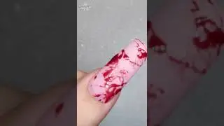 Blood splatter nail art 🩸 Quick and easy nail tutorial #shorts #nailart #nailstutorial #nailsvid