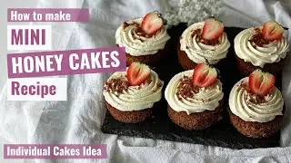 Mini Honey Cakes Recipe | Whipped Cream Frosting | Gingerbread Cake | Mini Cakes Ideas