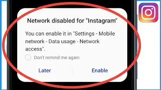 Network Disabled For Instagram Problem