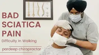 Bad Sciatica Pain Helped! Indian Chiropractor #deepchiropractor #deepchiropracticadjustment