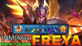 22 Kills! War Angel Freya Super Aggressive - Top 1 Global Freya by [NM]4You - Mobile Legends