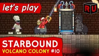 Radioactive Maggot Men: The Explosive Finale! | Let's play Starbound Volcano Colony ep 10