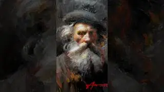Портрет детскими пальчиковыми красками #art #painting #современнаякартина #творчество
