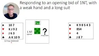 Lesson 6  part 1 - unbalanced responses to 1NT