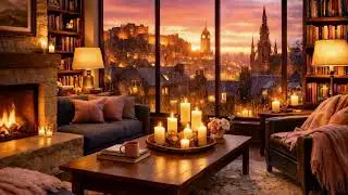 Scottish Focus Ambience | Cozy Rainy Living Room | Calm Study | 20 Minutes
