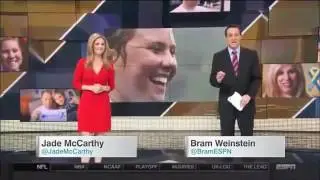 ESPN X Mas Leftovers: Jade McCarthy (rear shot in leather skirt)