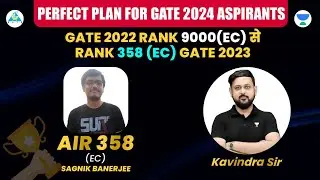Sagnik Banerjee : AIR-358(EC) GATE 2023 | 🔴 Live Interaction with Kavindra Krishna Sir #toppers_talk
