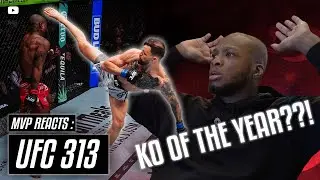 KNOCKOUT OF THE YEAR?! | MVP REACTS to INSANE UFC 313 CARD!!