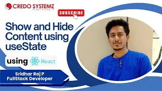 Show and Hide Content using useState in React|Day 21 React JS Training in chennai |Credo Systemz