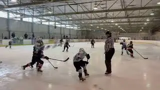 U11 AAA AP Raiders 2024/2025, OMHA Playoffs vs White Caps (Black Jersey Centre #17)