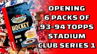 Let's open Packs Of 93 - 94 Topps Stadium Club Hockey Cards, Series 1