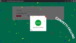 Confetti falling animation | Javascript animation #programming #video