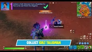 Collect a Cult Talisman from a Guardian for Raz