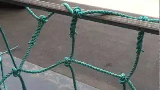 Hand Making a Climbing Scramble Net