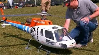 AS-350 ECUREUIL BIG SCALE RC TURBINE MODEL HELICOPTER / Turbine meeting 2015 *1080p50fpsHD*