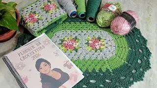 🌿 Tapetes em Crochê em Tons de Verde (Par) | 67x51 cm + Planner 2026
