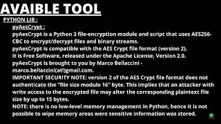 File encryption tool and algorithm