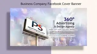 Business Facebook Cover Banner Design | Company Facebook Cover Page Design | Photoshop Tutorial