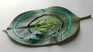 Green Nature Easy | Nature On Nature | Green Landscape Painting | Easy Acrylic Nature For Beginners