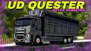 SHARE FREE‼️MOD TRUK UD QUESTER BAK TRONTON GANTENG DAN GAGAH STYLE SUMATRA | BUSSID