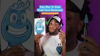 Easiest Way To Draw Wade ! 😍 Elemental Movie #art #disney #shorts