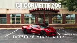 C8 Corvette Z06 Inozetek Vampire Red Vinyl Wrap | URBAN WERKS