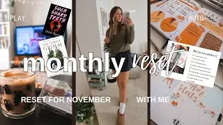 november tbr + reset vlog || reading bullet journal - notion update - food shop - clean with me