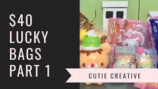 $40 Squishy Shop Lucky Bag Grab Bag (Part 1) Jan 2019 | Toy Tiny